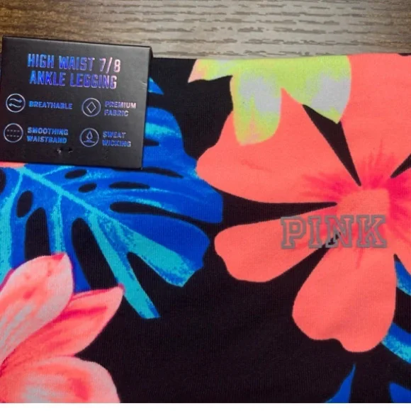 🛑{SOLD}PINK Victoria Secret Ultimate Collection High Waist 7/8 Ankle Leggings - Picture 6 of 8